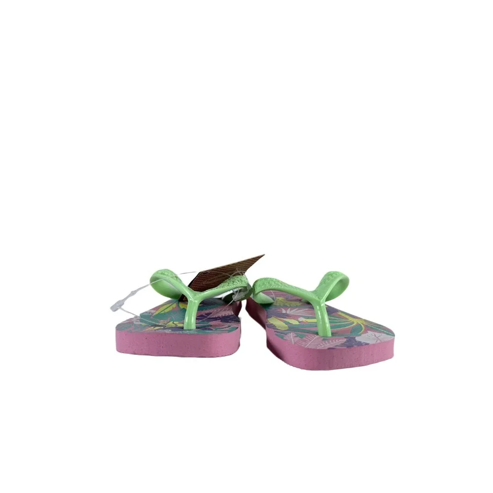 Havaianas Pink Lemonade‎ Flip Flops Sandals Toddler 10C Sloth Leopard Jungle
